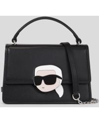 Karl Lagerfeld - K/ikonik Lock Leather Crossbody Bag - Lyst