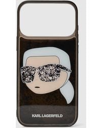 KARL LAGERFELD - Ikon Karl Glitter Iphone 17 Pro Case - Lyst