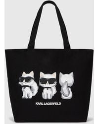 KARL LAGERFELD - Ikon Choupette Reversible Shopper - Lyst