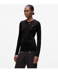 KARL LAGERFELD - Button-Detail Long-Sleeved T-Shirt - Lyst