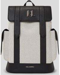 Karl Lagerfeld - K/plak Canvas Backpack - Lyst
