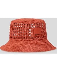 Karl Lagerfeld - Bob En Raphia Avec Logo Carré - Lyst