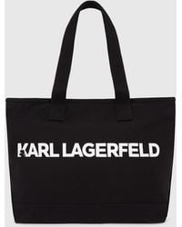 KARL LAGERFELD - Extra Large Logo Tote Bag - Lyst