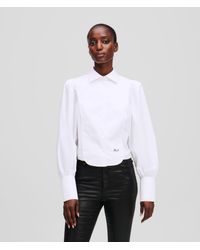 Karl Lagerfeld - Bib-detail Poplin Shirt - Lyst