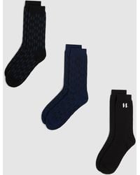 KARL LAGERFELD - Monogram Socks – 3-Pack, Multicoloured - Lyst