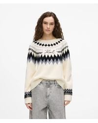 KARL LAGERFELD - Alpine Knitted Sweater - Lyst