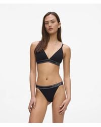 KARL LAGERFELD - Piped Triangle Bralette - Lyst