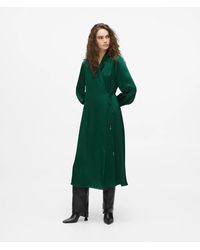 KARL LAGERFELD - Satin-Finish Wrap Dress - Lyst