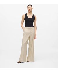 KARL LAGERFELD - Wide-Leg Linen Blend Pants - Lyst