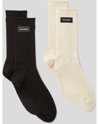Karl Lagerfeld - Essential Logo-Socken – 2Er-Pack, Damen, Größe - Lyst