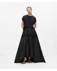 KARL LAGERFELD - Kl Studio Fringe Detail Maxi Skirt - Lyst
