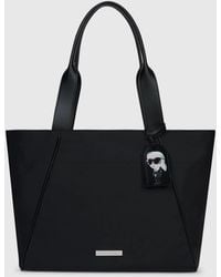 KARL LAGERFELD - Ikon Nylon Large Tag Tote Bag - Lyst