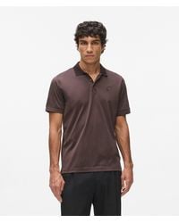 KARL LAGERFELD - Square Snap Button Polo Shirt - Lyst