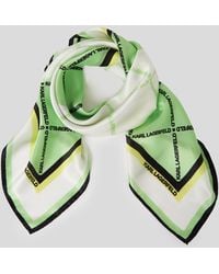 Karl Lagerfeld - K/essential Diamond Logo Silk Scarf - Lyst