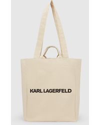 KARL LAGERFELD - Sac En Toile Haut Avec Logo, Homme, Taille - Lyst