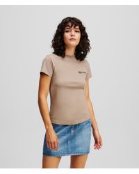 Karl Lagerfeld - Schmal Geschnittenes T-Shirt, Frau, Größe - Lyst