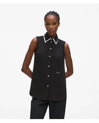 KARL LAGERFELD - And Sleeveless Blouse - Lyst