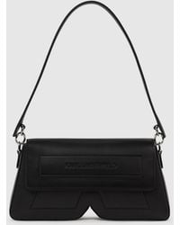 KARL LAGERFELD - Ikon K Leather Shoulder Bag - Lyst