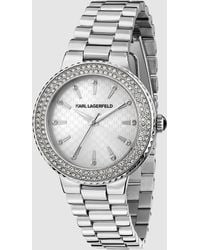 Karl Lagerfeld - Montre Ronde Avec Logo, Femme, Taille - Lyst