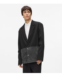 KL Jeans - Denim Panel Blazer - Lyst