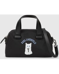 KARL LAGERFELD - Ikon Choupette Small Satchel Bag - Lyst