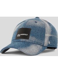 Karl Lagerfeld - Bleached Denim Cap - Lyst