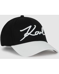 KARL LAGERFELD - K/Signature Cap With Contrast Peak - Lyst