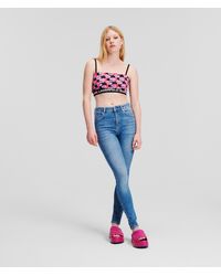 Karl Lagerfeld - Klj Monogram High-rise Skinny Jeans - Lyst