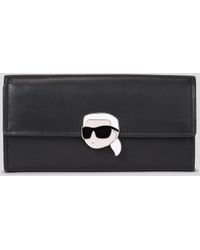 Karl Lagerfeld - K/ikonik Leather Continental Wallet - Lyst
