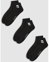 KARL LAGERFELD - Ikon Short Socks – 3-Pack - Lyst