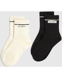 KARL LAGERFELD - Logo Ribbed Socks – 2-Pack - Lyst