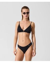 KARL LAGERFELD - Button Bikini Top - Lyst