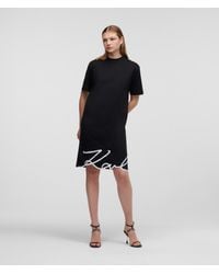 Karl Lagerfeld - Signature Hem T-shirt Dress - Lyst