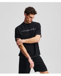 KARL LAGERFELD - Contrast Stitch T-Shirt - Lyst