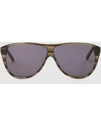 KARL LAGERFELD - Slim Aviator Sunglasses - Lyst