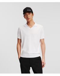 Karl Lagerfeld - Knitted Polo Shirt - Lyst