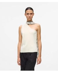 KARL LAGERFELD - Scarf Print Knit Top - Lyst