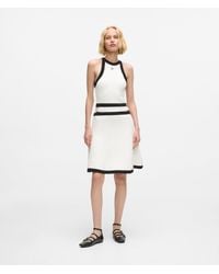 Karl Lagerfeld - Robe Tricotée Karl Dna Avec Ceinture, Femme, Taille - Lyst