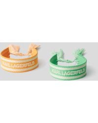 Karl Lagerfeld - K/essential Woven Bracelet – 2 Pack - Lyst