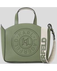Karl Lagerfeld - K/Circle Kleine Tote-Bag Mit Lochmuster, Damen, Größe - Lyst