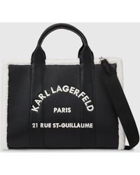 KARL LAGERFELD - Rue St-Guillaume Medium Faux-Shearling Tote Bag - Lyst