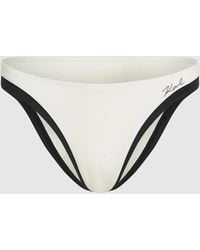 KARL LAGERFELD - Signature Piped Bikini Bottom - Lyst