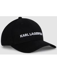 KARL LAGERFELD - Logo Embroidery Cap - Lyst