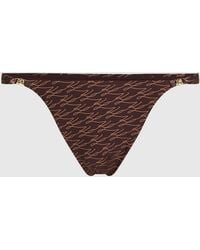 KARL LAGERFELD - Autograph Cheeky Tanga Bikini Bottom - Lyst