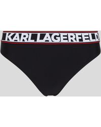 Karl Lagerfeld - Logo-waistband Bikini Bottoms - Lyst