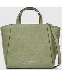KL Jeans - Croco Mini Tote Bag - Lyst
