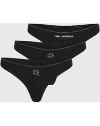 KARL LAGERFELD - Ikon Glitter Thong - Lyst
