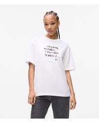 KL Jeans - T-Shirt Décontracté Avec Citation De Karl, Femme, Taille - Lyst