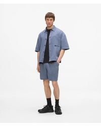 KL Jeans - Crinkled Cotton Shorts - Lyst