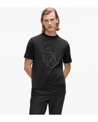 KARL LAGERFELD - T-Shirt Mit Farblich Abgestimmtem Karl-Print, Herren, Größe - Lyst